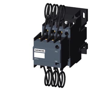 SIEMENS SINOVA, 3MT7, 16.7 KVAR CAPACITOR DUTY CONTACTOR 2NC AUX CONTACT 220 V AC, 50/60 HZ COIL