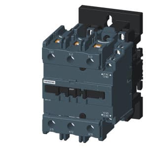 SIEMENS POWER CONTACTOR, SINOVA, 3MT7, 3P, 80…125A, 37kW, 1NO+1NC, SIZE S3
