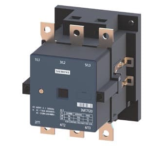 SIEMENS POWER CONTACTOR, SINOVA, 3MT7, 120…160A, 55kW, 1NO+1NC, SIZE S5