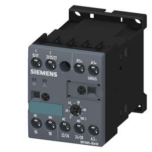 SIEMENS MONITORING RELAYS, TIMING RELAYS, 3RP20 05 TIMING RELAYS, MULTIFUNCTION, 15 TIME SETTING RANGES WITH LED AND 2CO CONTACT, 16 FUNCTIONS, 24 VAC/DC AND 200 ... 240 VAC