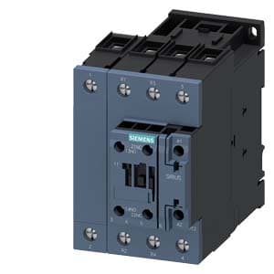 SIEMENS MOTOR STARTER CONTACTOR, 3RT2, 4P, 41A, 22kW, 2NO+2NC, 220VAC, SIZE S2