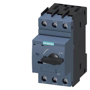SIEMENS MOTOR STARTER PROTECTOR, 3RV6, 10...130A, 4kW, WITHOUT AUX SWITCH, SIZE S00