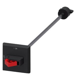 SIEMENS ACC MOTOR STARTER PROTECTION, 3RV6, DOOR COUPLING ROTARY OPERATING 130 mm SHAFT BLACK SIZE S0...S3, BLACK