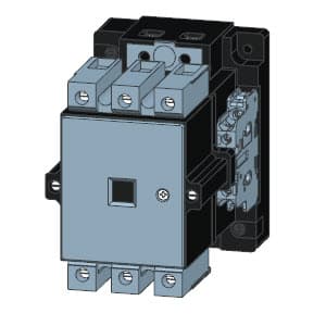 SIEMENS MOTOR STARTER CONTACTOR, 3TS, 3P, 105A, 55kW, 2NO+2NC, 220VAC COIL, SIZE S4