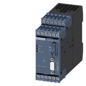 SIEMENS SIMOCODE, 3UF, PRO V MR MODBUS RTU INTERFACE 57.6 Kbps, RS-485, 4 I/3 O FREELY CONFIGURABLE, Us: 110...240 V AC/DC, INPUT FOR THERMISTOR CONNECTION MONOSTABLE RELAY OUTPUTS, EXPANDABLE BY EXPANSION MODULES