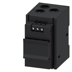 SIEMENS SIMOCODE, 3UF, CURRENT/VOLTAGE MEASURING MODULE FOR DRY-RUNNING PROTECTION OF CENTRIFUGAL PUMPS IN HAZARDOUS AREAS, CURRENT SETTING 10...115 A, VOLTAGE MEASUREMENT UP TO 690 V, WIDTH 55 MM, STRAIGHT-THROUGH TRANSFORMER