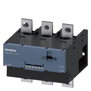SIEMENS SIMOCODE, 3UF, CURRENT/VOLTAGE MEASURING MODULE FOR DRY-RUNNING PROTECTION OF CENTRIFUGAL PUMPS IN HAZARDOUS AREAS, CURRENT SETTING 63...630 A, VOLTAGE MEASUREMENT UP TO 690 V, WIDTH 145 MM, BAR CONNECTION