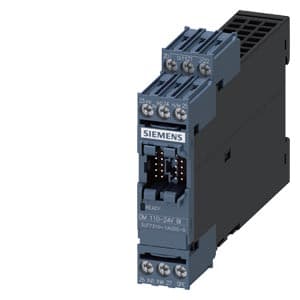 SIEMENS SIMOCODE, 3UF, DIGITAL MODULE, 4 INPUTS AND 2 RELAY OUTPUTS, INPUT VOLTAGE 110-240 V AC/DC RELAY OUTPUTS BISTABLE, MAX. 2 DIGITAL MODULES, FOR SIMOCODE PRO V BASIC UNIT