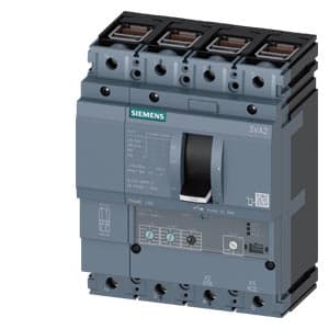 SIEMENS MCCB, 3VA2, 4P, 10...25A, 85kA, ADJUSTABLE TYPE, ETU320