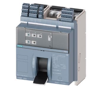 SIEMENS MCCB, 3VA2, 3P, 500...1250A, 85kA, WITH 4 AUX AND TRIP ALARM SWITCH, ADJUSTABLE TYPE, ETU350-LSI