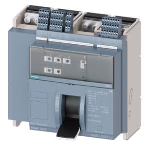 SIEMENS MCCB, 3VA2, 4P, 500...1250A, 85kA, WITH 4 AUX AND TRIP ALARM SWITCH, ADJUSTABLE TYPE, ETU350-LSI