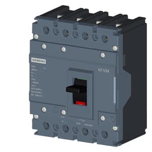 SIEMENS MCCB, 3VJ10, 4P, 25A, 18kA, NON ADJUSTABLE TYPE, TM