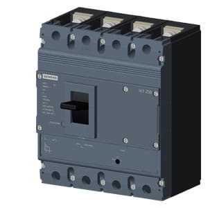 SIEMENS MCCB, 3VJ12, 4P, 200...250A, 36kA, ADJUSTABLE TYPE, TM
