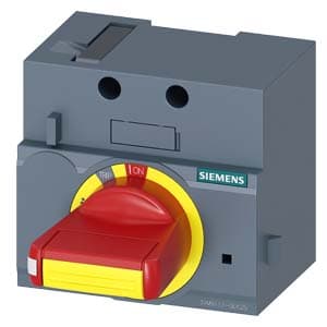 SIEMENS ACC MCCB, 3VM, FRONT MOUNTED ROTARY OPERATOR EMERGENCY OFF WITH DOOR INTERLOCK IEC IP30/40, FOR 3VM10/11