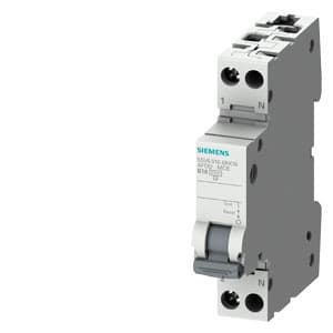 SIEMENS RCBO, COMPACT PERSONAL AND FIRE PROTECTION, 5SV6 AFDD WITH INTEGRATED MCB 6 KA IN ONLY 1MW, 2 POLE, 230 V, C CHARACTERISTIC, 20A