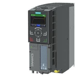 SIEMENS SINAMICS, G120X Rated power: 2.2 kW At 110% 60s, 100% 240 s Radio interference suppression filter for category C2 380-480 V 3 AC +10/-20% 47-63 Hz Ambient temperature -20 to +45 °C Size: FSA Degree of protection IP20 / UL open type