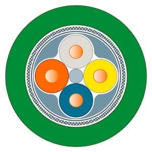 SIEMENS SIMATIC, INDUSTRIAL ETHERNET FAST CONNECT TP ROBUST STANDARD GP CABLE 2x2 (PROFINET TYPE A), TPE PROTECTIVE JACKET FIXED INSTALLATION FOR CONNECTION TO FC RJ45 PLUG AND FC OUTLET RJ45 FOR UNIVERSAL USE 4-CORE SHIELDED CAT5E