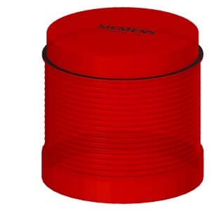 SIEMENS COMMANDING AND SIGNALING DEVICES, SIGNALING COLUMNS, 70 MM DIAMETER, LIGHT ELEMENTS WITH INTEGRATED FLASH LAMPS, ROTATING ELEMENTS, 8WD44, 24 VAC/DC RED