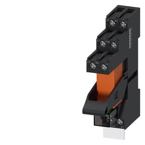 SIEMENS PLUG IN RELAY, PLUG IN RELAY COMPLETE UNIT, 2 CHANGE OVER CONTACTS, 230 V AC, LED MODULE RED, BASE WITH LOGICAL ISOLATION, SCREW TERMINAL, 3.5 mm PINNING